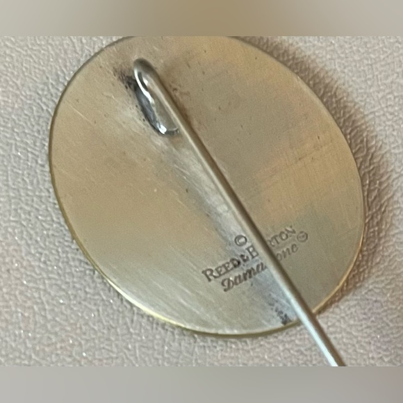 3 for $30 Vintage Reed & Barton Damascene Silver Gold Tone Owl Stick Pin Signed - Picture 5 of 8